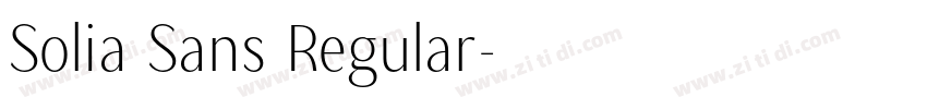 Solia Sans Regular字体转换